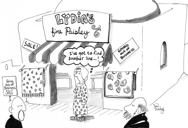cartoon: "Lydia Needed a new Line."